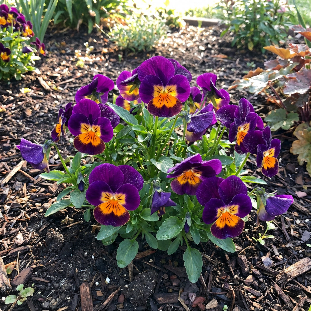 Purple Orange Pansy Seeds for Vibrant Planting
