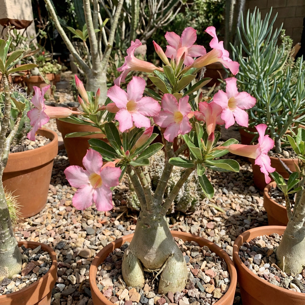 Light Pink Adenium Obesum Flower Seeds for Easy Planting