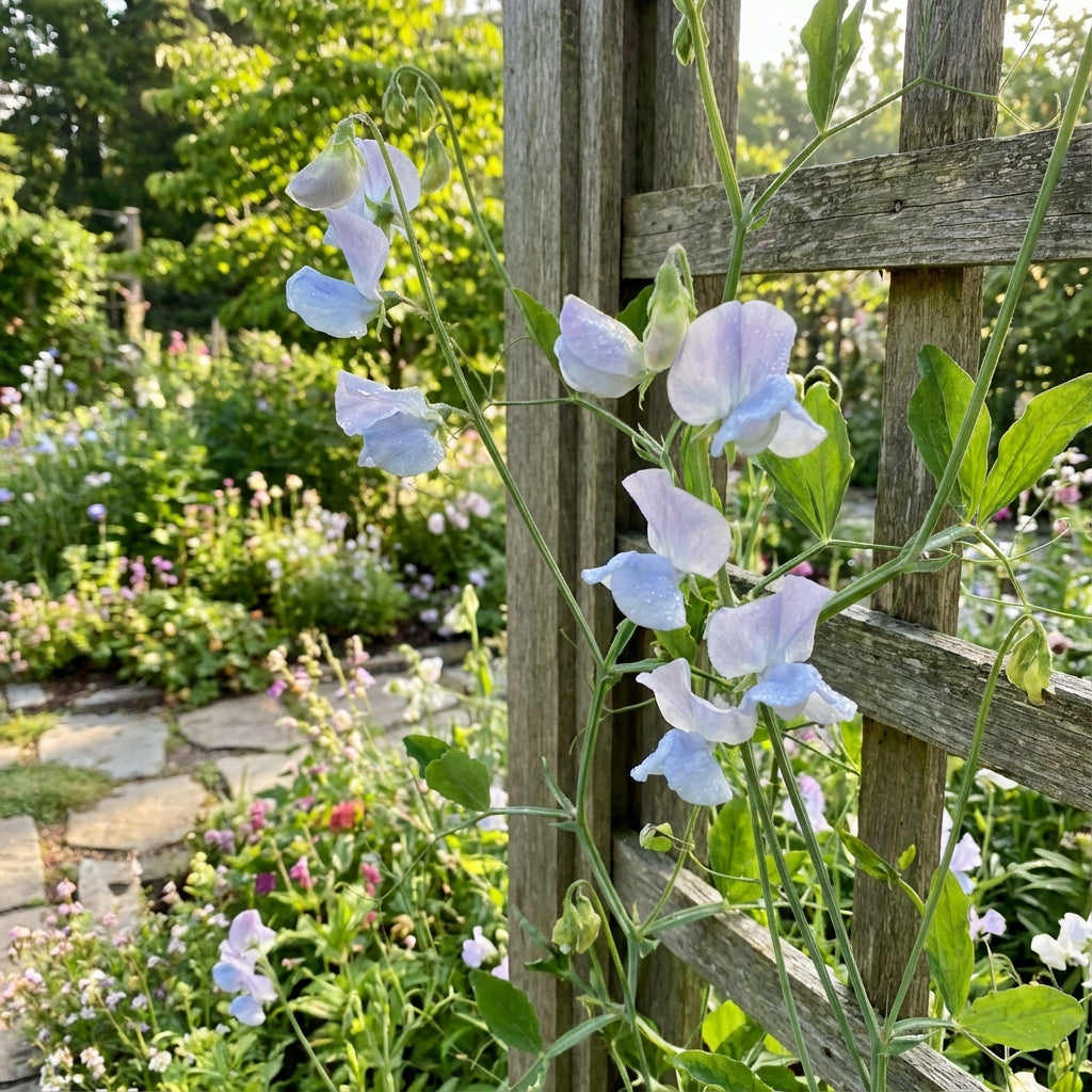 Sweet Pea Flower Seeds in Light Blue for Creating Fragrant Gardens