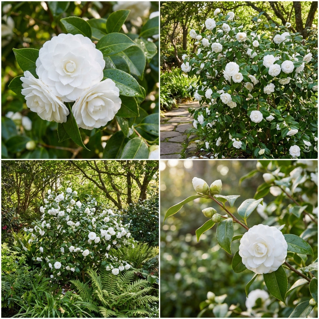 White Balsam Camellia Flower Seeds for Planting