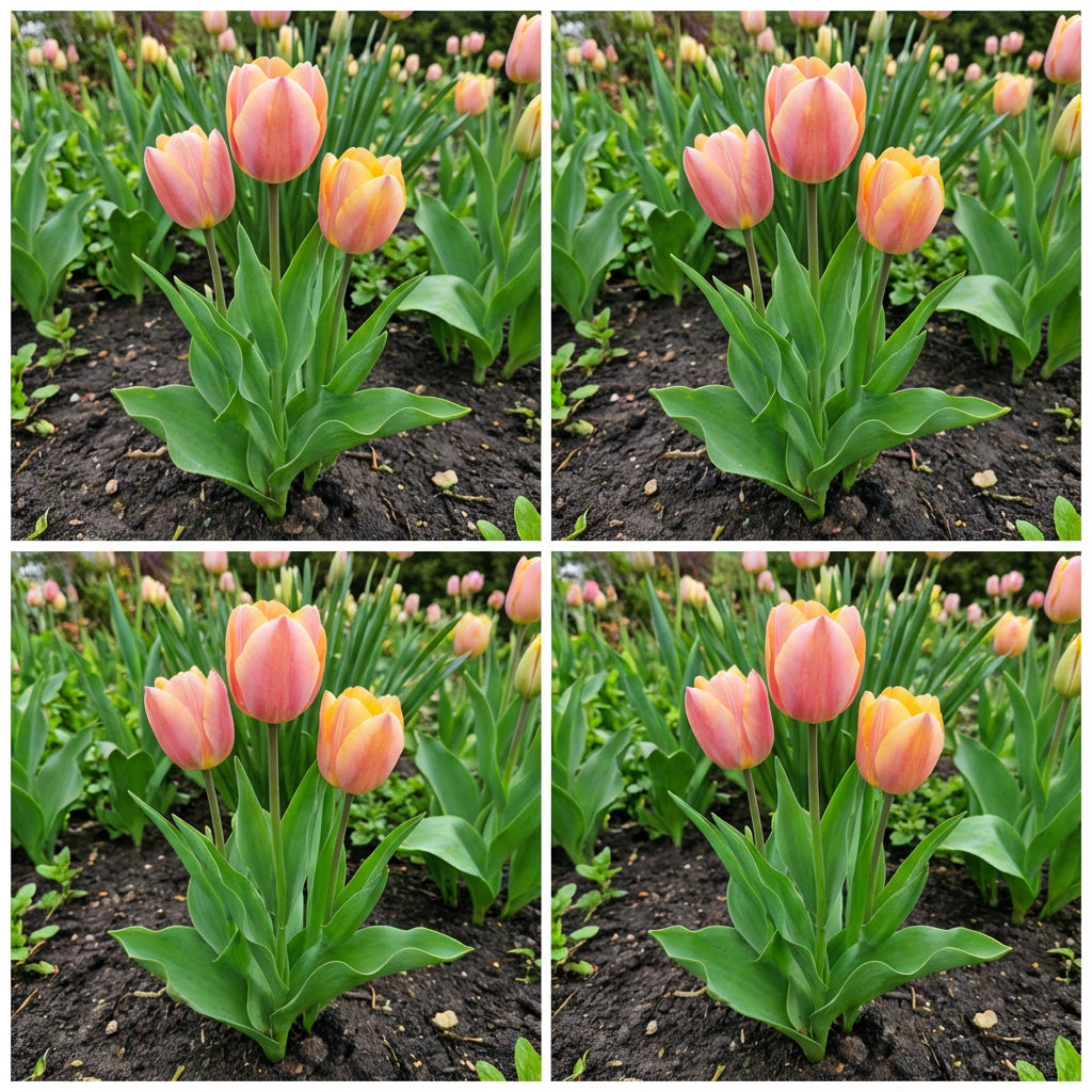 Pink and Yellow Tulip Flower Seeds for Planting - Beautiful Spring Blooms for Your Garden