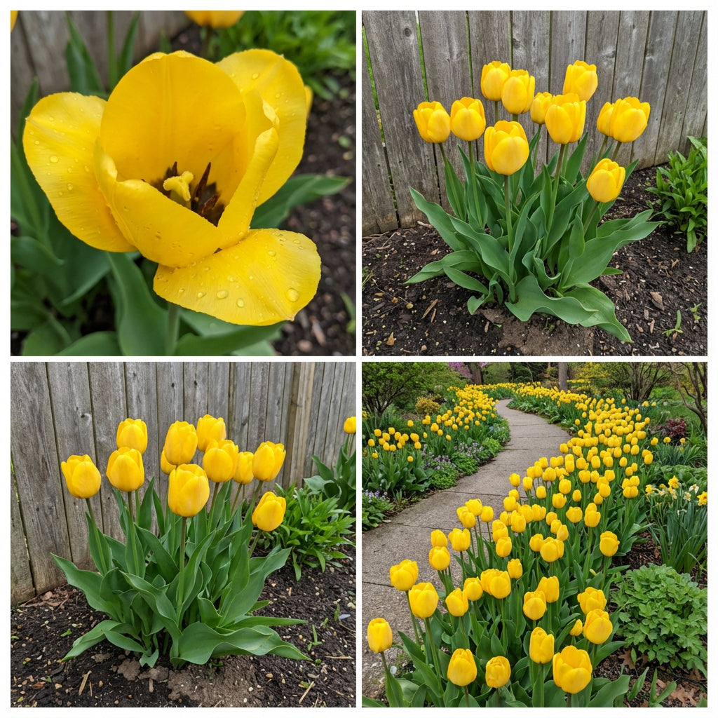Tulip Flower Seeds Planting Deep Yellow