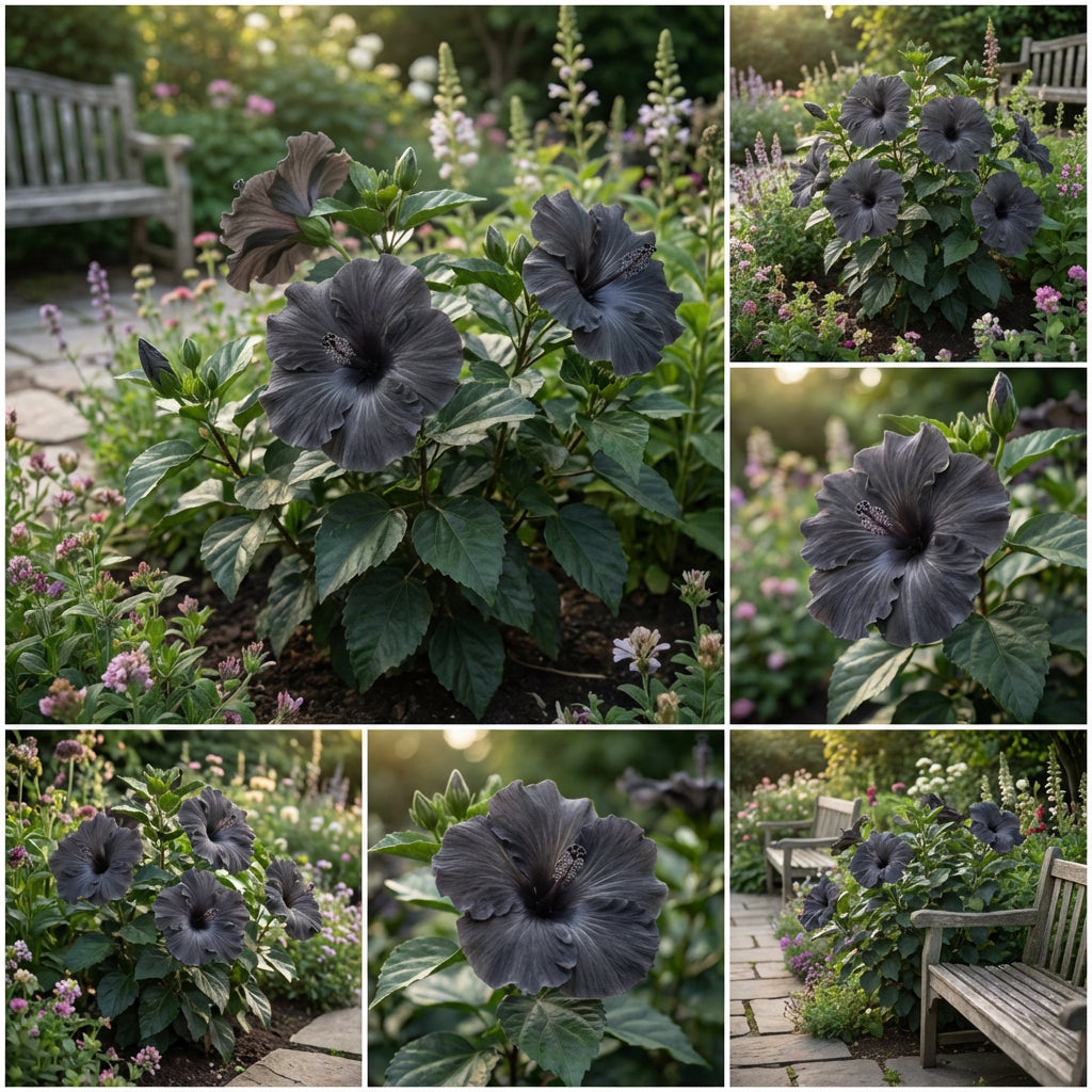 Dark Gray Hibiscus Flower Seeds for Easy Planting