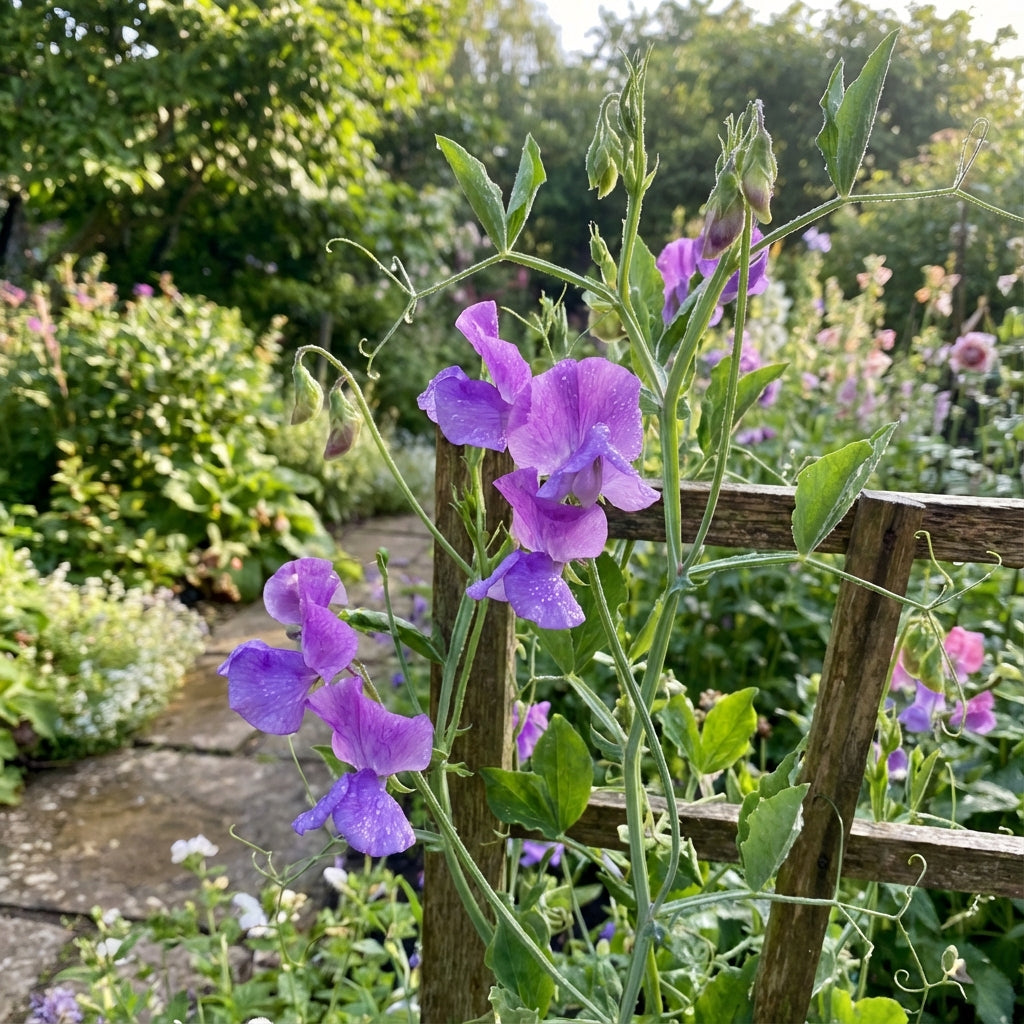 Sweet Pea Flower Purple Seeds for Planting - Grow Charming and Aromatic Flowers in Your Space