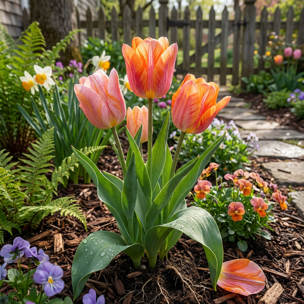 Orange and Pink Tulip Flower Seeds for Planting