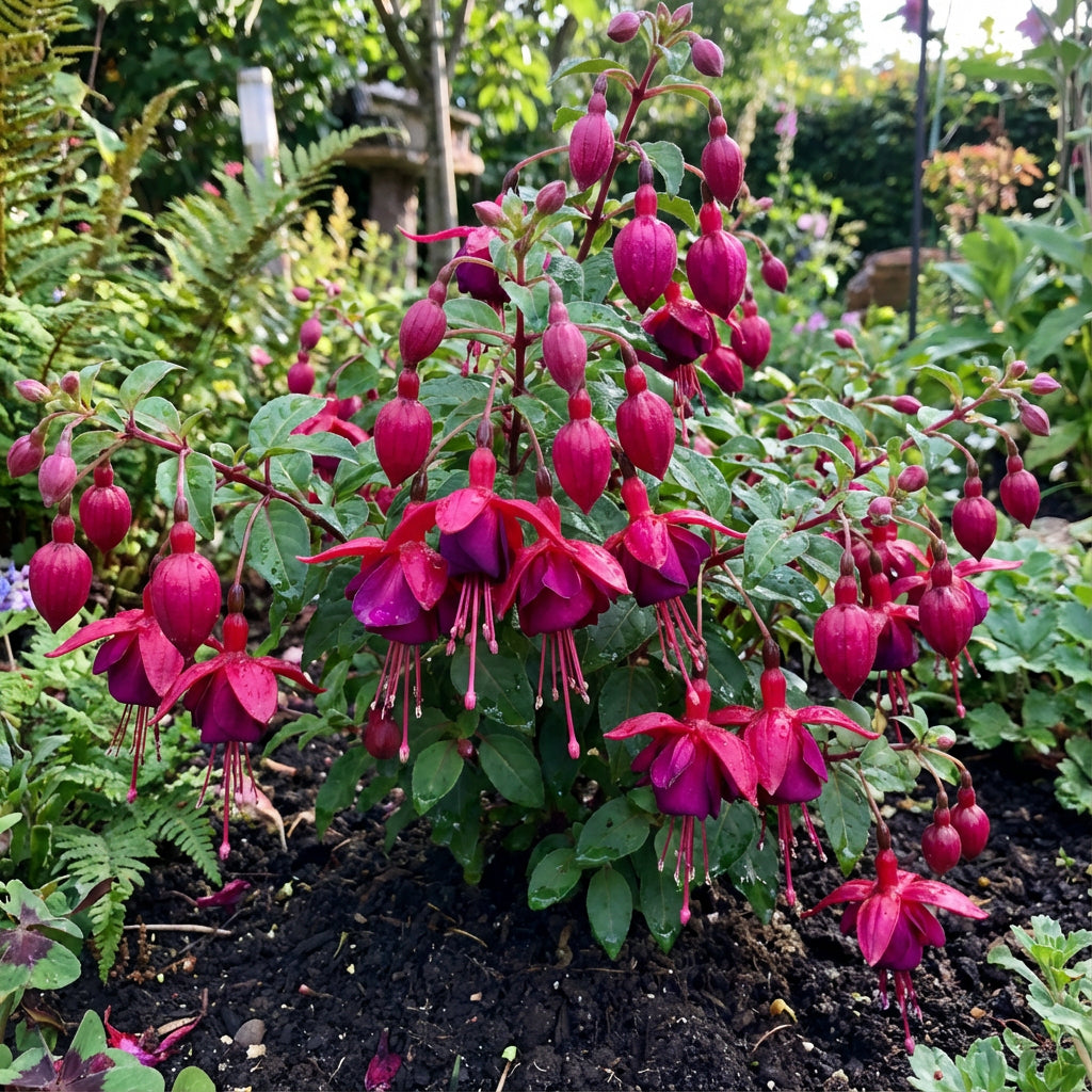experience-lush-blooms-with-fuchsia-flowers-seed-for-planting-dark-pink-perfect-for-colorful-and-striking-gardens-100-pcs  – Pure Asia Seeds