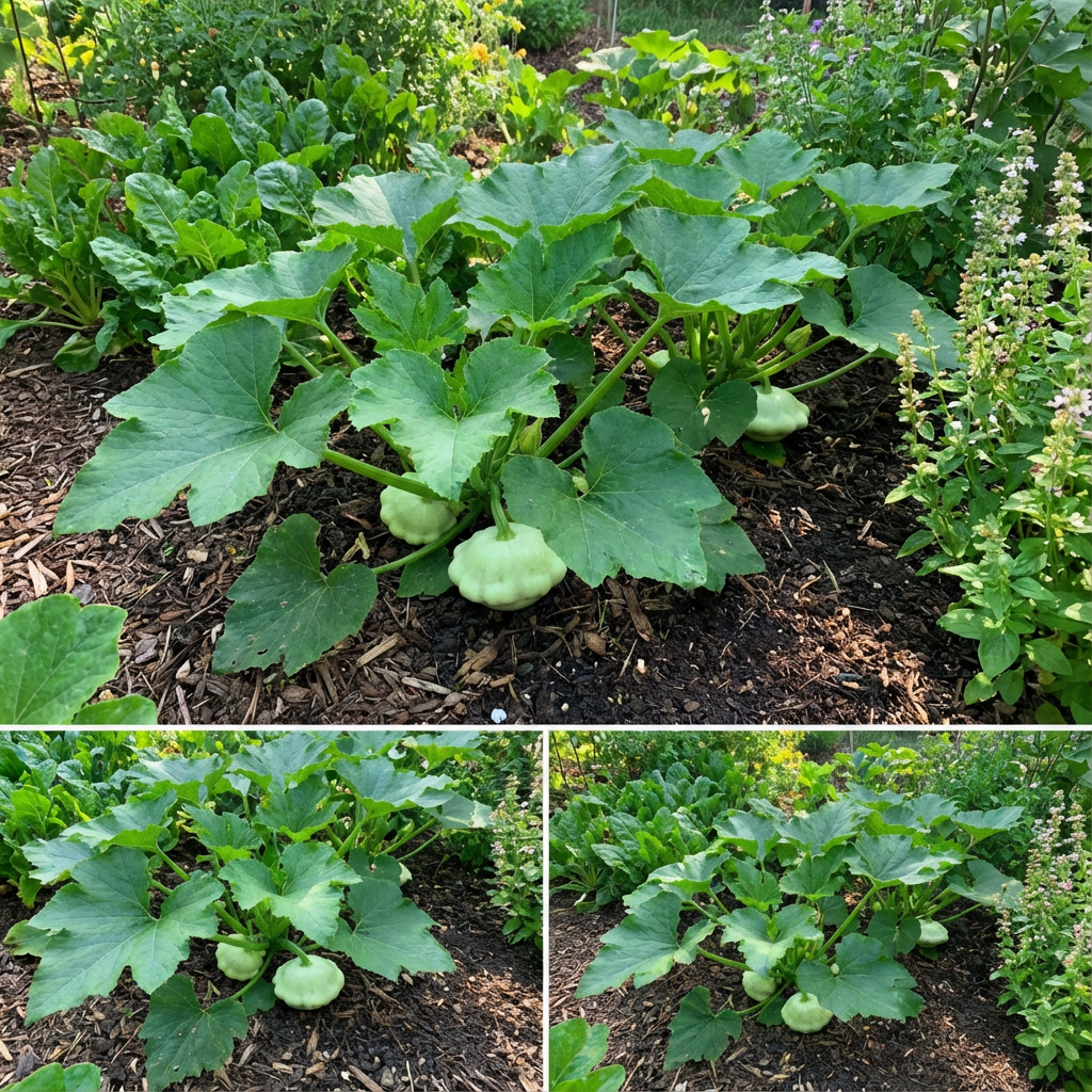 Squash Summer Velvet Bennings Green Tint Scallops Garden Vegetable Seeds for Tender and Flavorful Squash