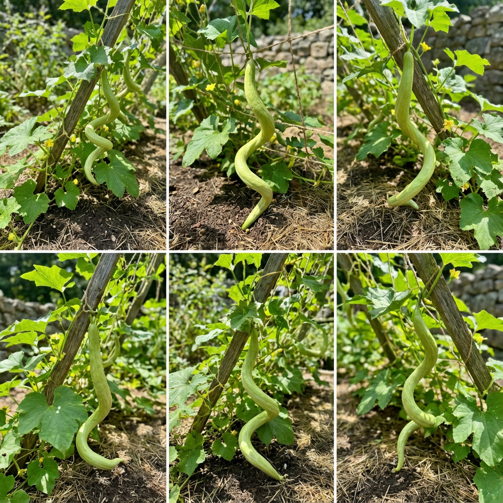 Serpentgourd Heirloom Snake Cucumber Vegetable Seeds for Unique Garden Varieties