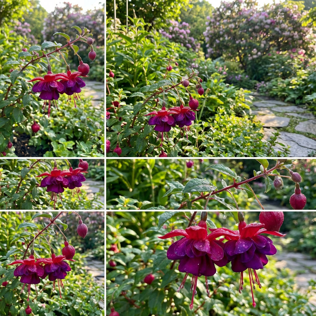 Double Petals Fuchsia Flowers Seeds for Planting - Vibrant Red Blooms for Dynamic Displays