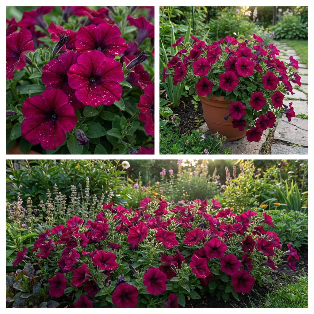 Semillas de flor de petunia rosa oscuro para plantación audaz