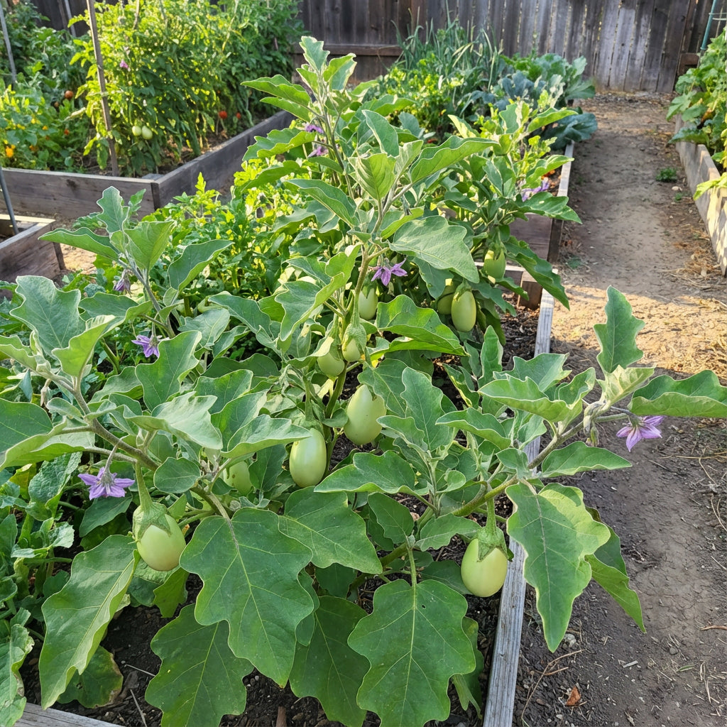 Green Eggplant Vegetable Seeds for Garden Planting