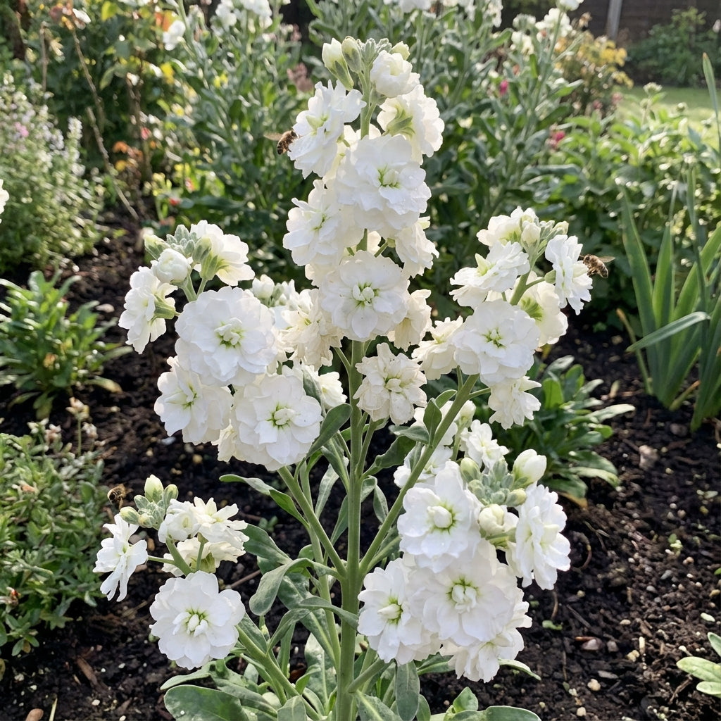 White Scented Stock Flower Seeds for Planting Seed for Elegant and Fragrant Garden Blooms