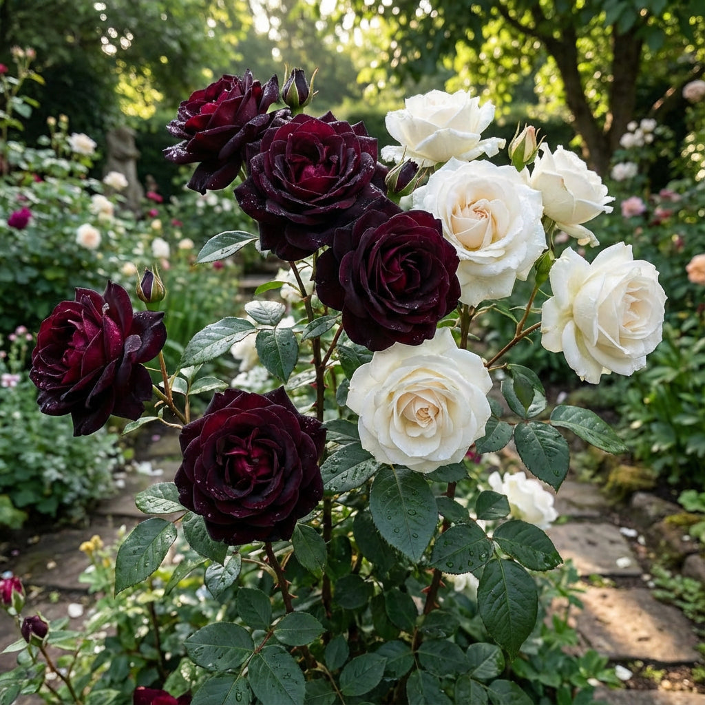 Black and White Rose Seeds for Easy Planting