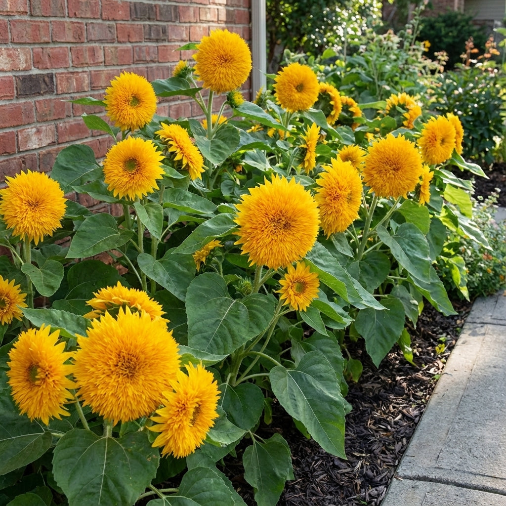 Yellow Bear Sunflowers Flower Seeds Planting Vibrant