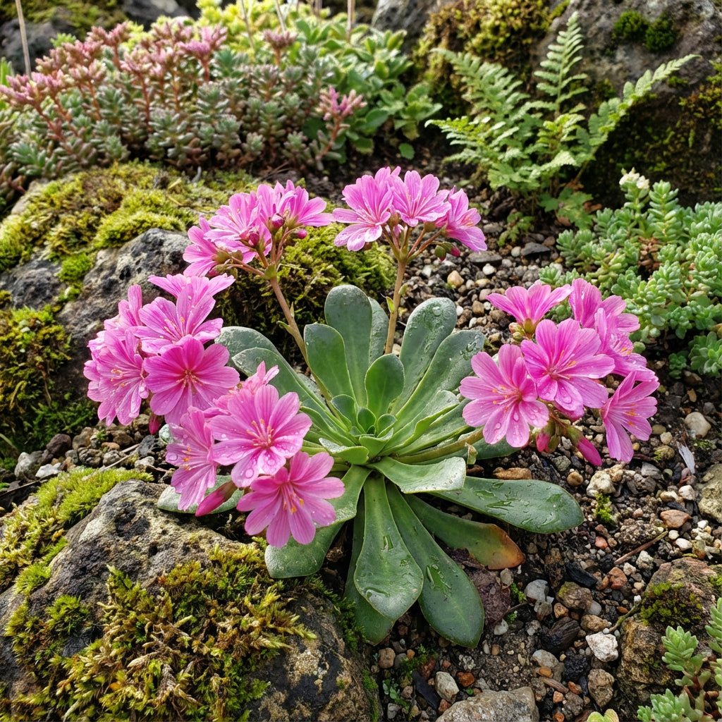 Lewisia Pink Flower Seeds for Planting | Colorful Perennial Blooms