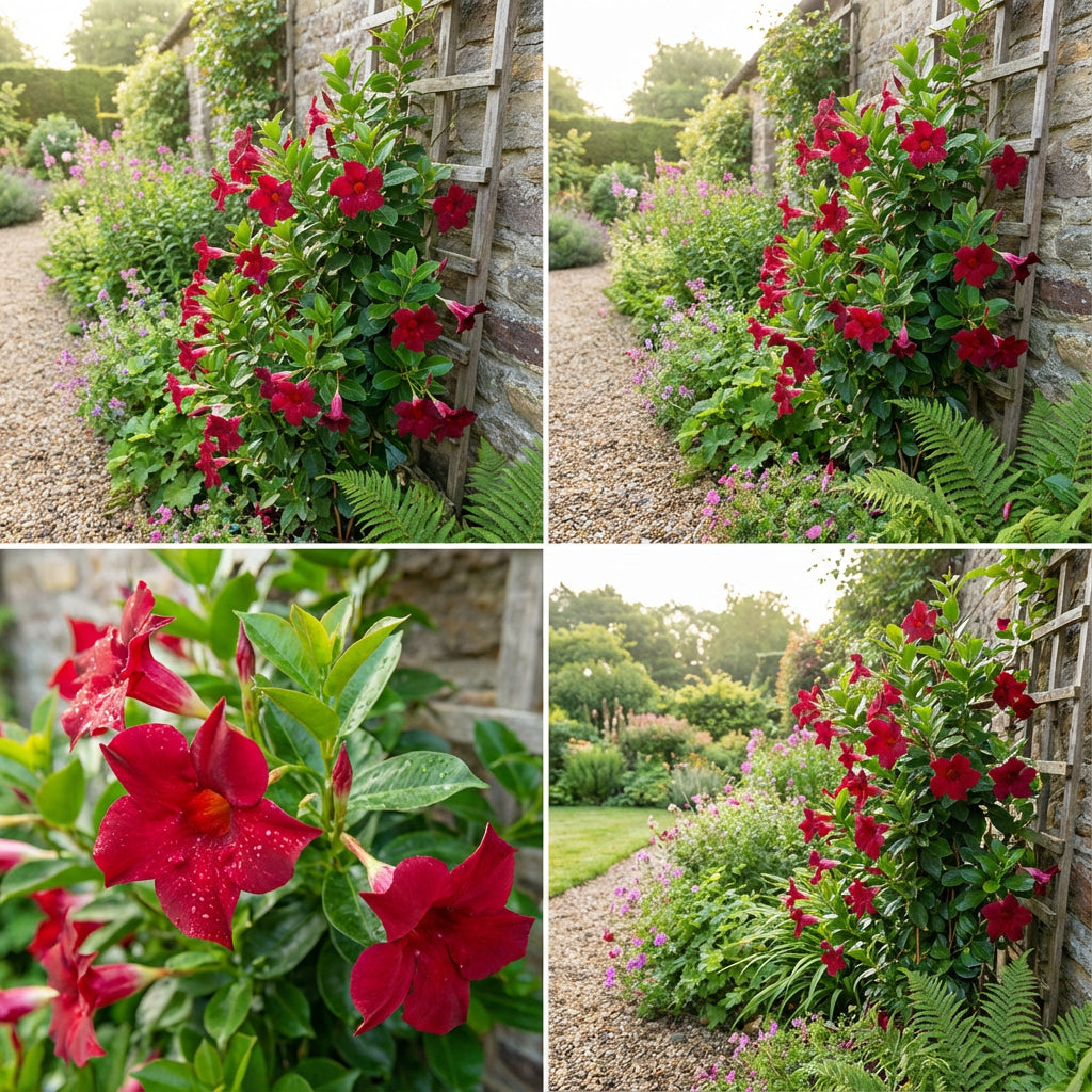 Dipladenia Red Flower Seeds for Planting Vibrant and Hardy Climbing Plants