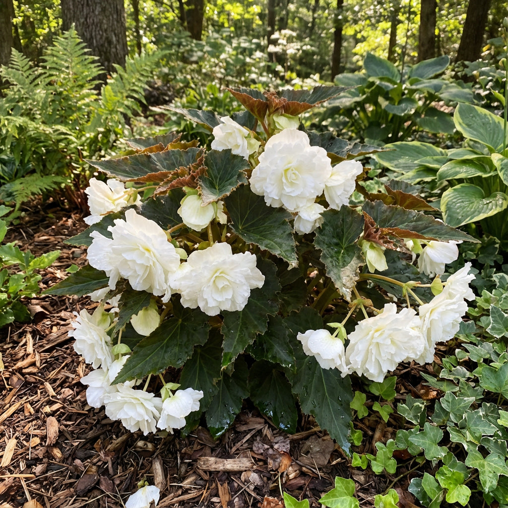 Begonia White Flower Seeds for Planting Elegant Annual Blooms for Gardens & Pots
