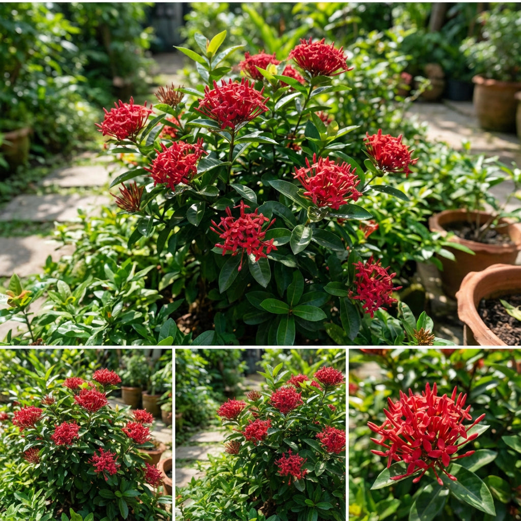 Ixora Red Flower Seeds for Planting Vibrant Blossoms for Your Garden