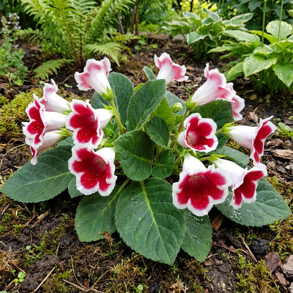 Gloxinien-Blumensamen zum Pflanzen: Fügen Sie Ihrem Garten farbenfrohen weißen und roten Charme hinzu