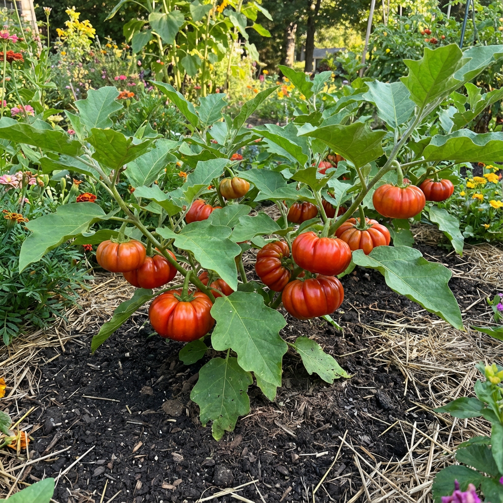 Red Solanum Integrifolium Vegetable Seeds for Easy Planting