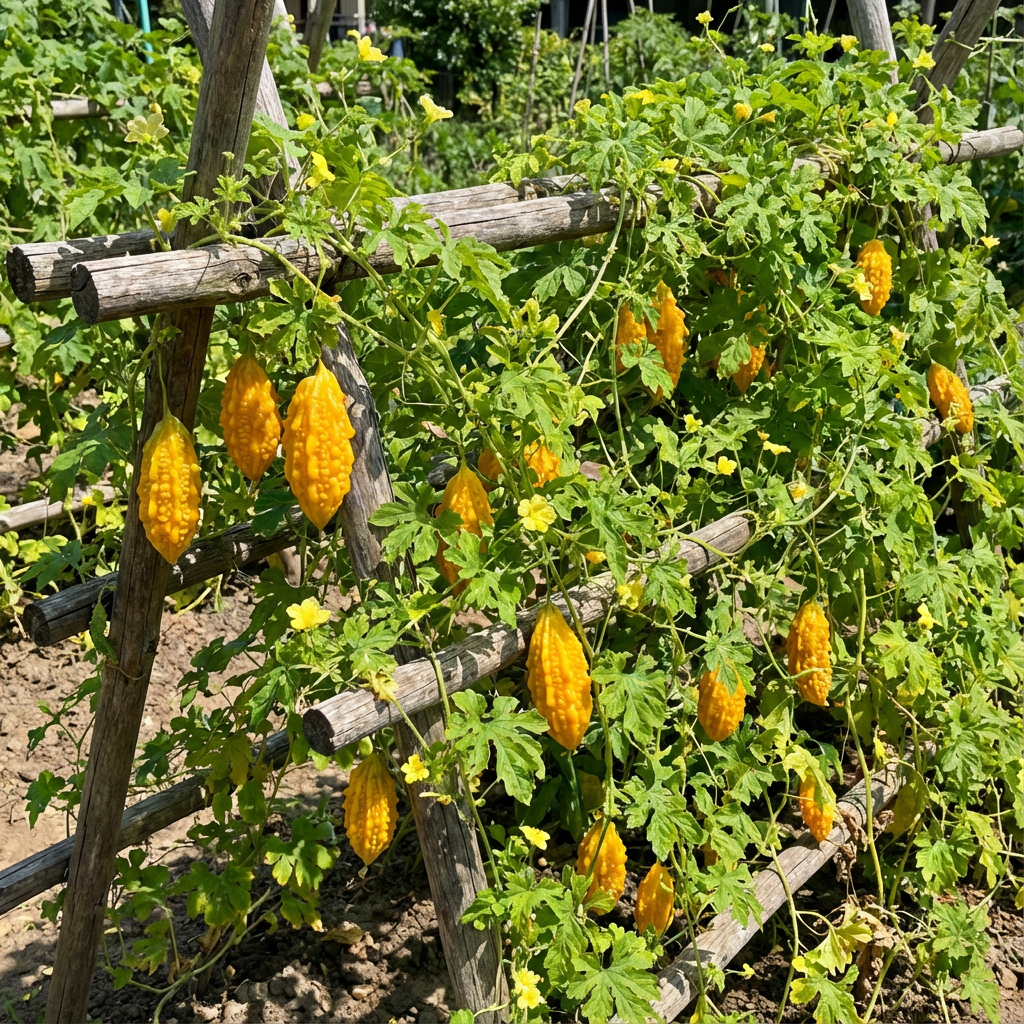 Yellow Bittergourd Vegetable Seeds Planting