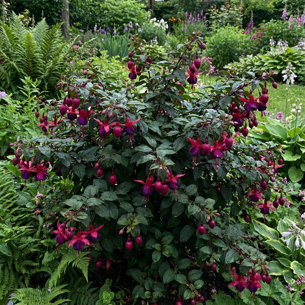 Dark Green Fuchsia Flower Seeds for Easy Planting