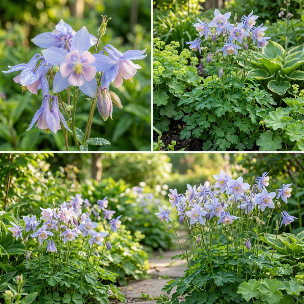 Aquilegia Flower Seeds for Planting - Light Blue & Pink