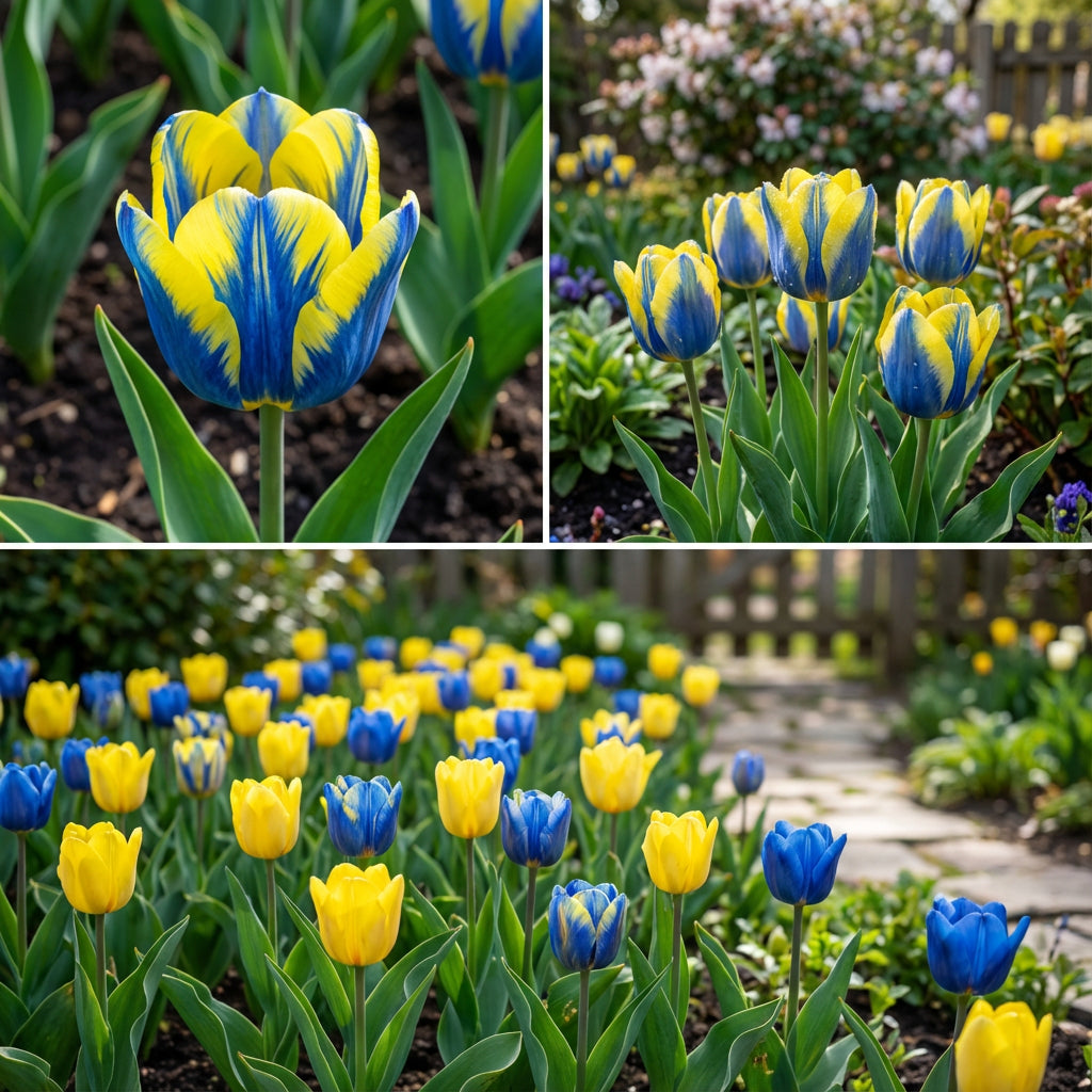 Gelbe & blaue Tulpenblumensamen zum Pflanzen