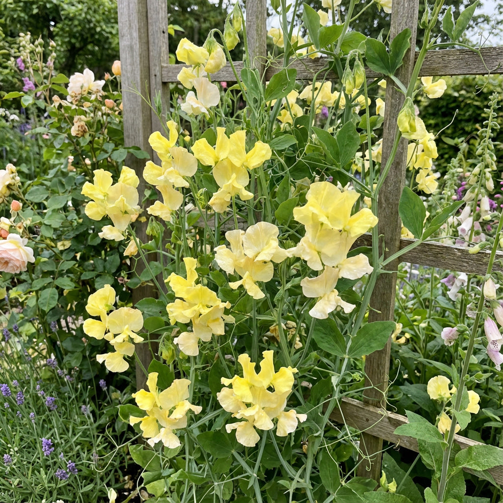 Graines de pois de senteur : Fleurs jaunes éclatantes pour les amateurs de jardinage