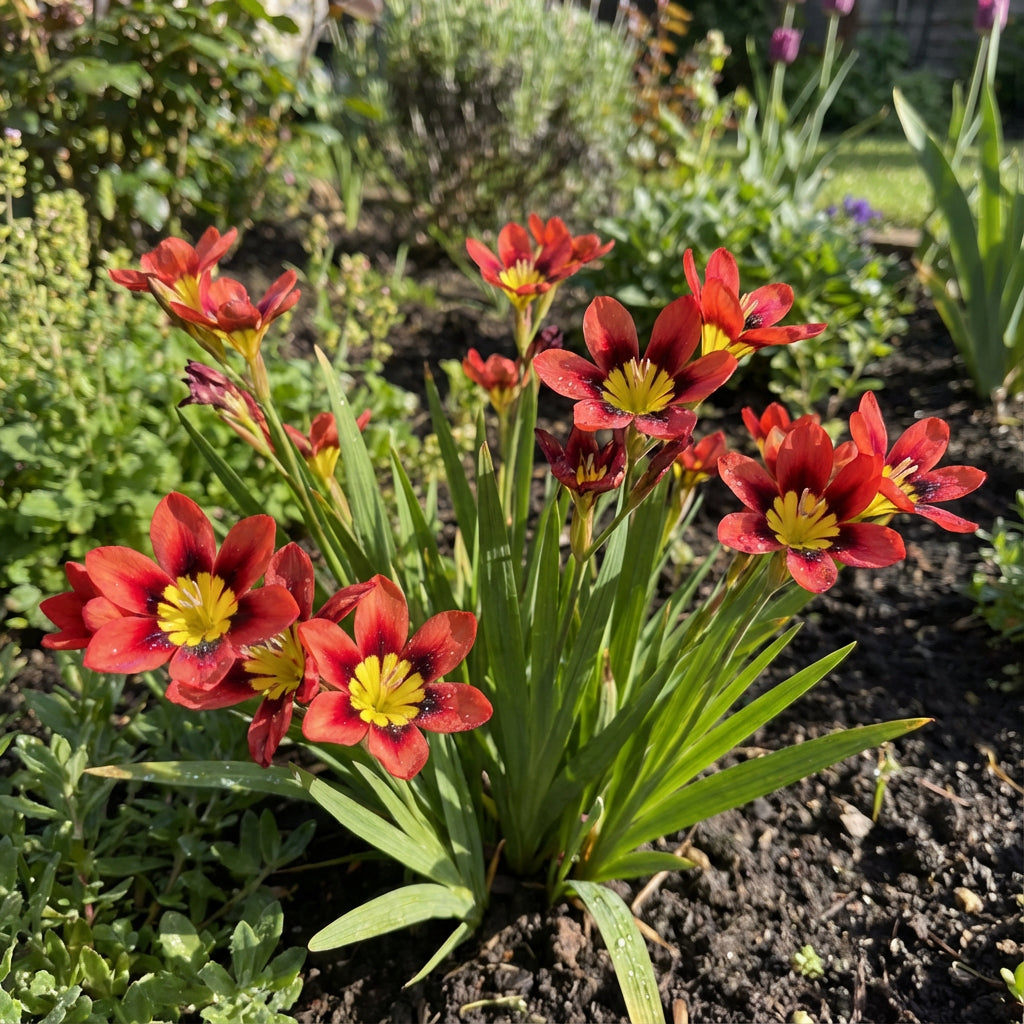 Rote und gelbe Sparaxis-Blumensamen zum Pflanzen