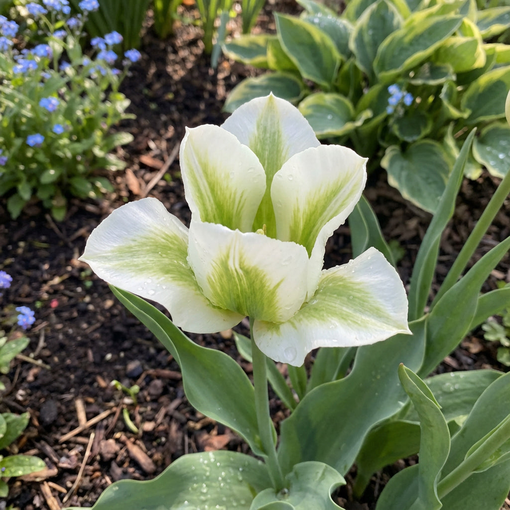 Weiße & grüne Tulpenblumensamen zum Pflanzen