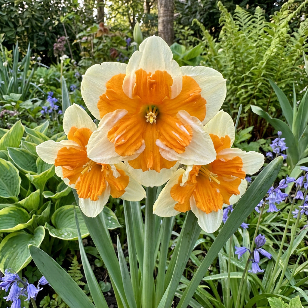 Graines de jonquille épaisses orange et blanches pour plantation