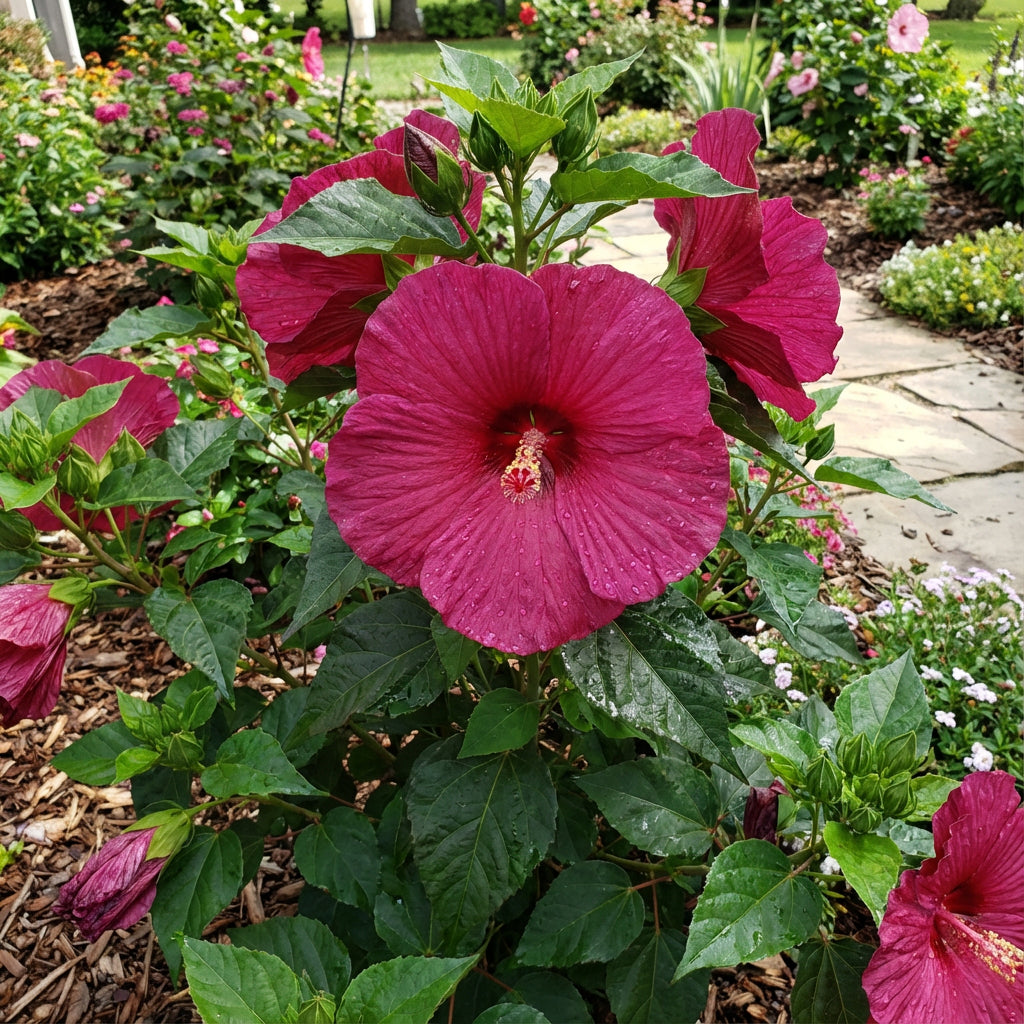 Lebendige dunkelrosa Hibiskusblumensamen für die Frühjahrspflanzung