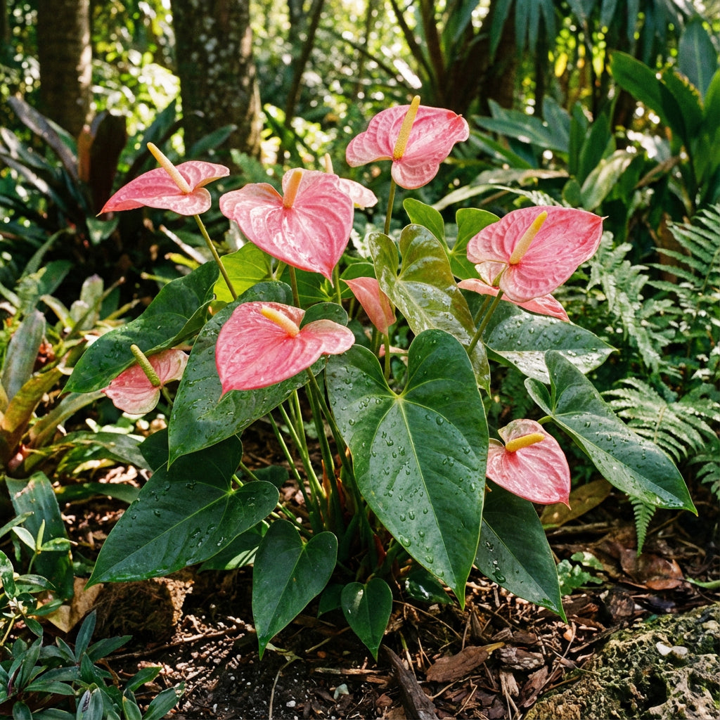 Graines d'Anthurium Andraeanum - Plantation Facile pour des Fleurs Douces Rose Pâle