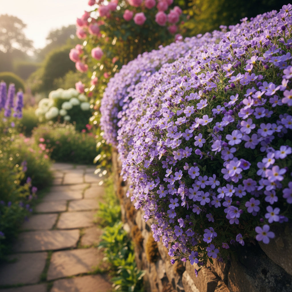 Blaue Aubrieta-Blumensamen zum Pflanzen – Wunderschöne Blüten