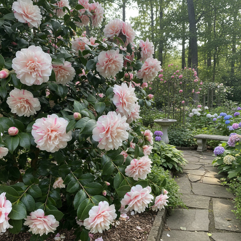 Elegant Camellia Flower Seeds for Planting: Pink & White Blooms for Soothing Displays