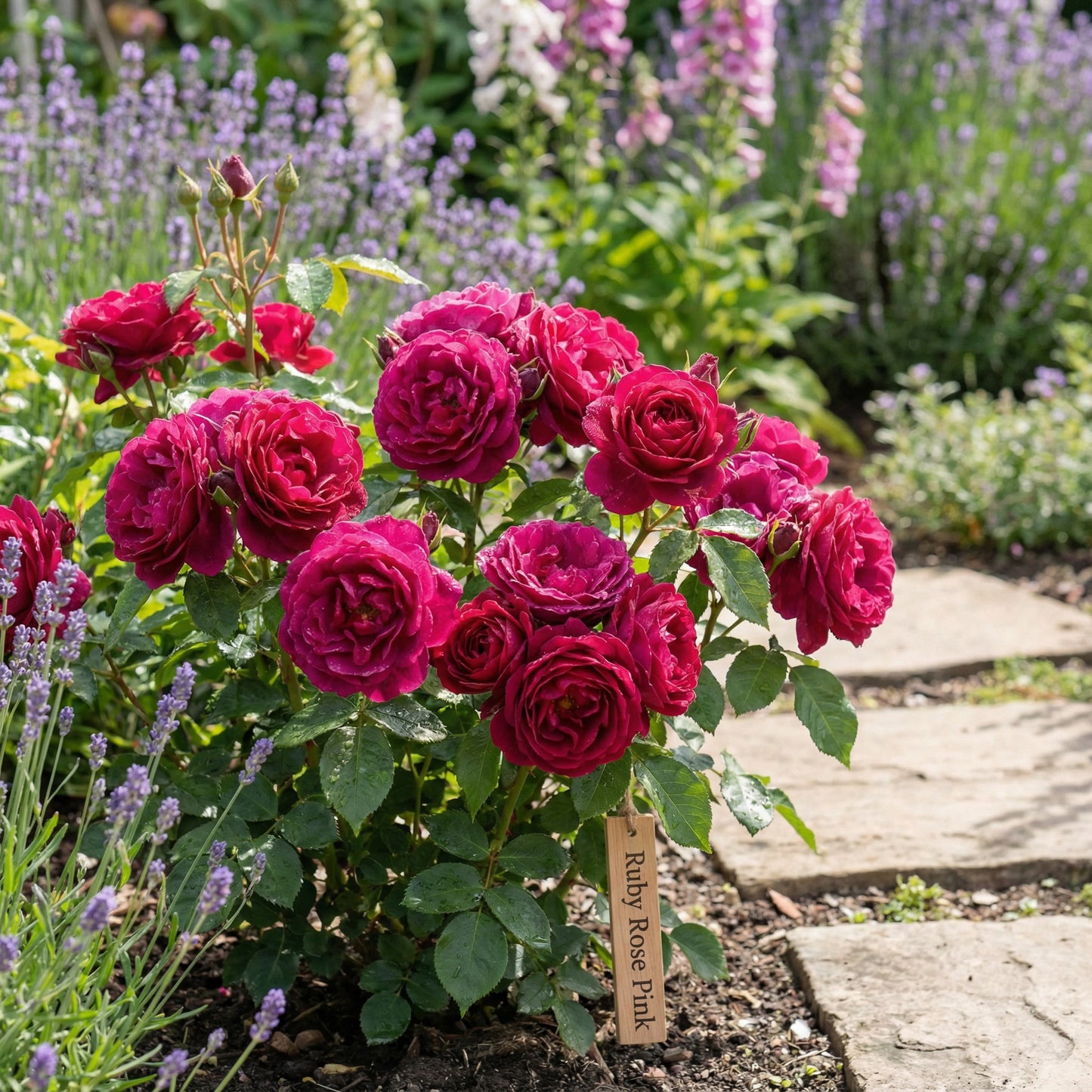 Rubinrote Rosenblumensamen zum Pflanzen in Rosa