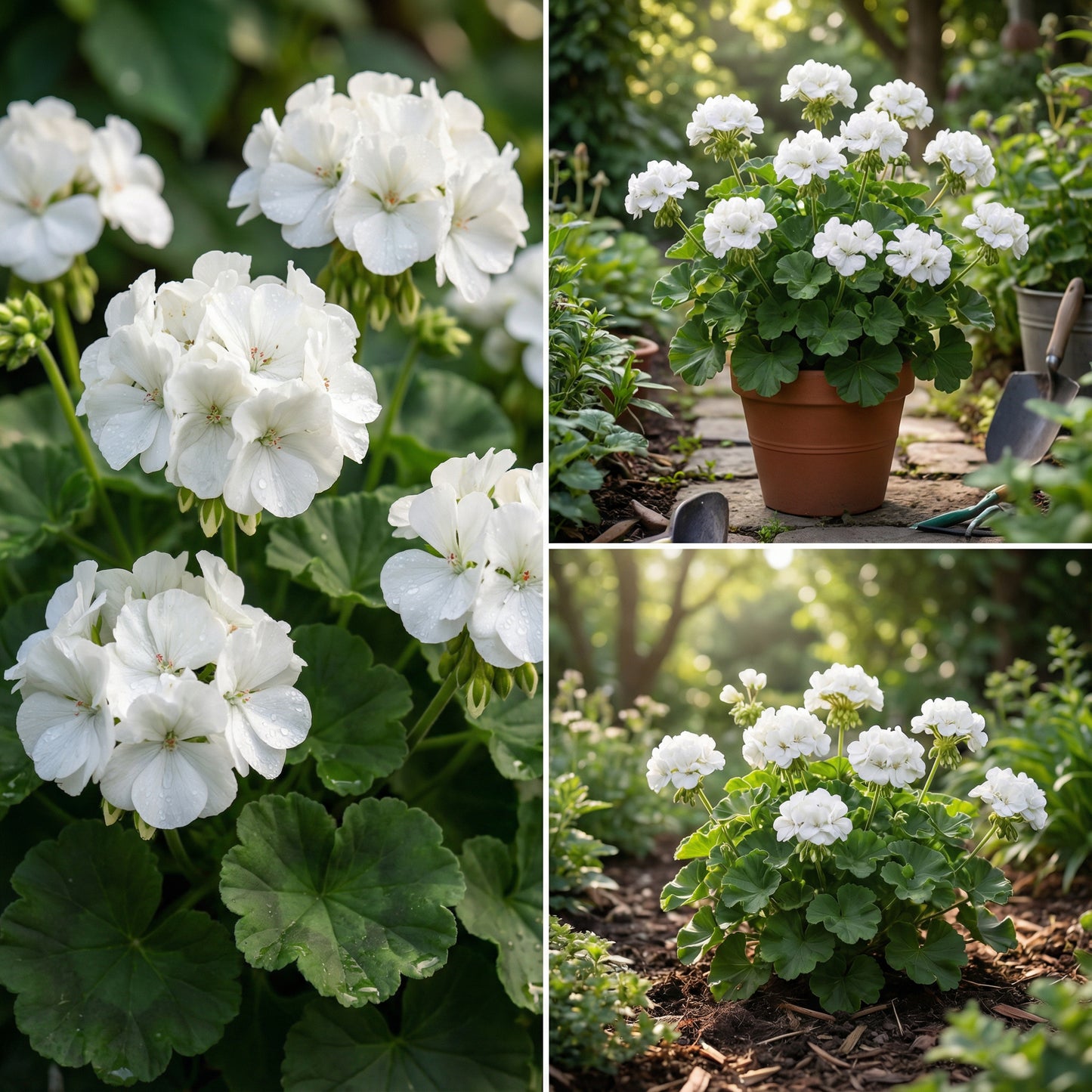 White Geranium Flower Seeds for Planting | Easy-to-Grow Annual Flower Seeds