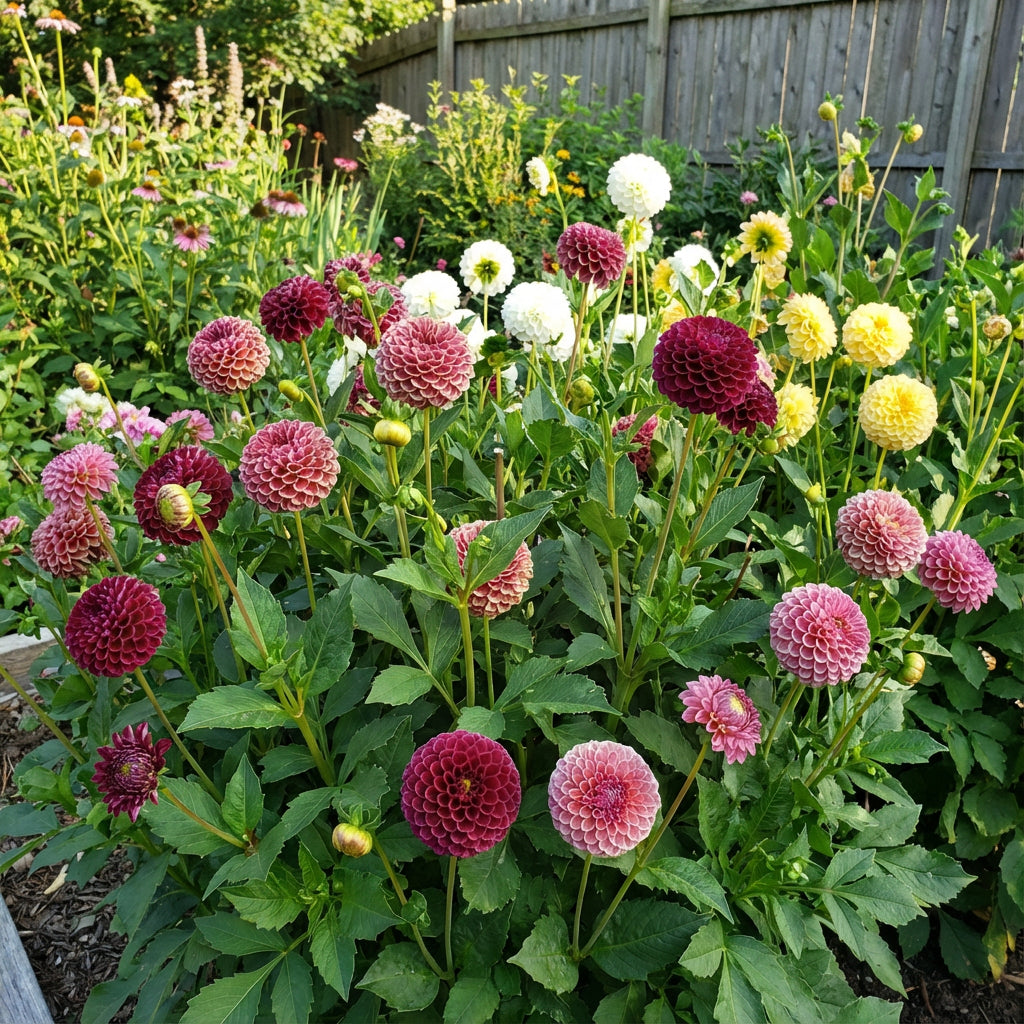 Mix Dahlia Pompon Seeds for Planting Colorful Flower Garden Blooms, Easy to Grow in Spring