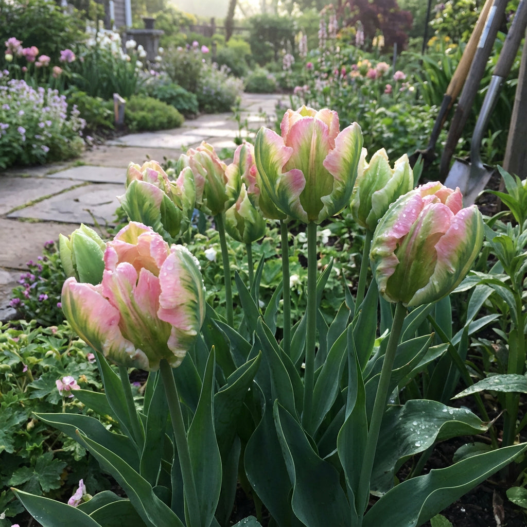 Green and Pink Tulip Flower Seeds for Planting
