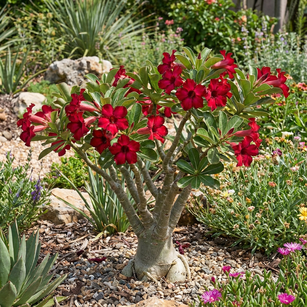Red Adenium Obesum Seeds for Easy Planting