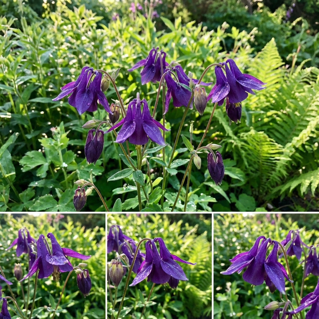 Aquilegia Purple Plant Seeds , Easy-to-Grow Perennial Blooms