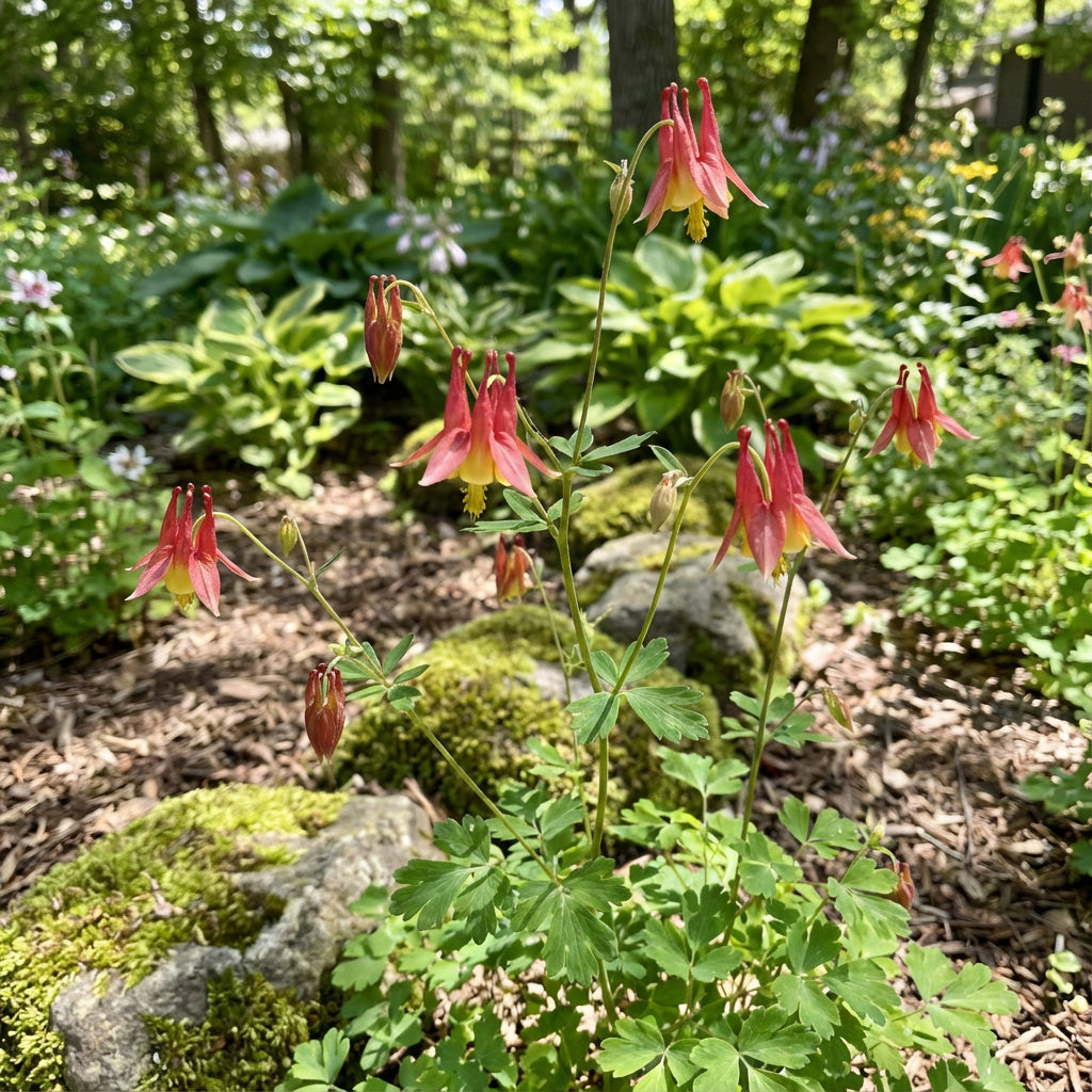 Red Aquilegia Canadensis Flower Seeds Perfect for Spring Planting