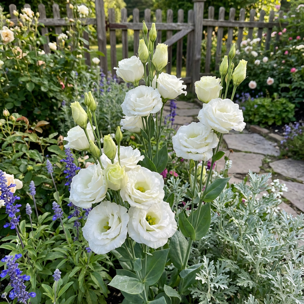 White Lisianthus Flower Planting - Seeds for Graceful Blooms and Elegant Gardens