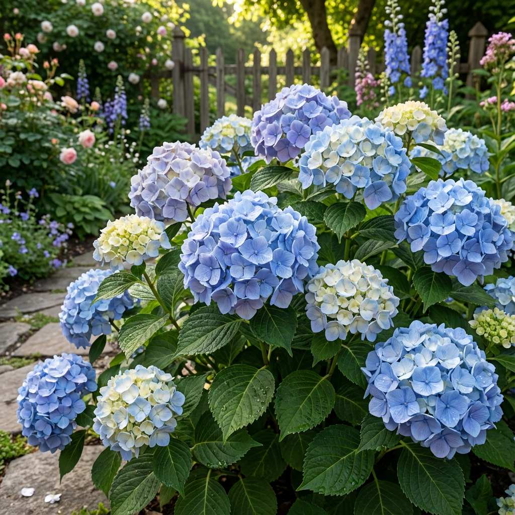 Graines d'Hortensia Bleu Ciel pour Plantation de Fleurs Vives