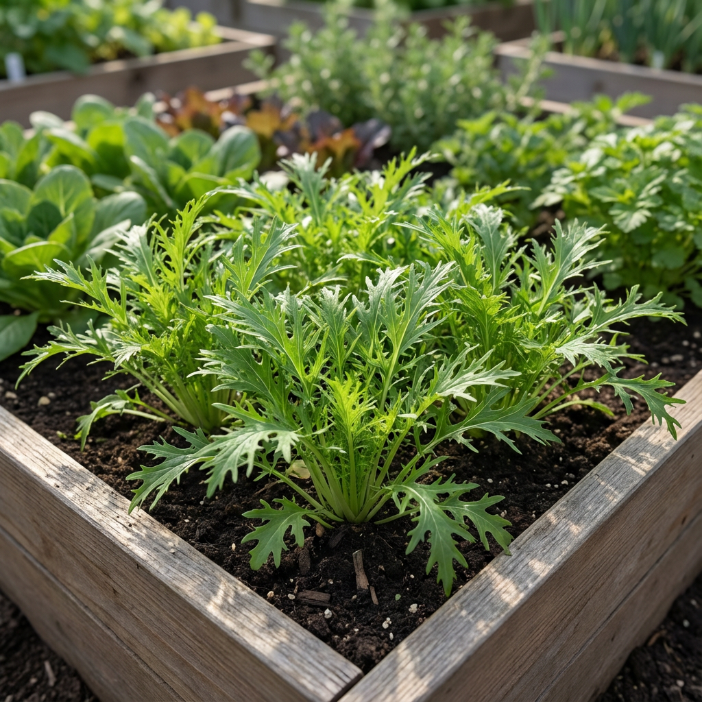 Green Mizuna Seeds for Planting Fast-Growing Vegetable Greens