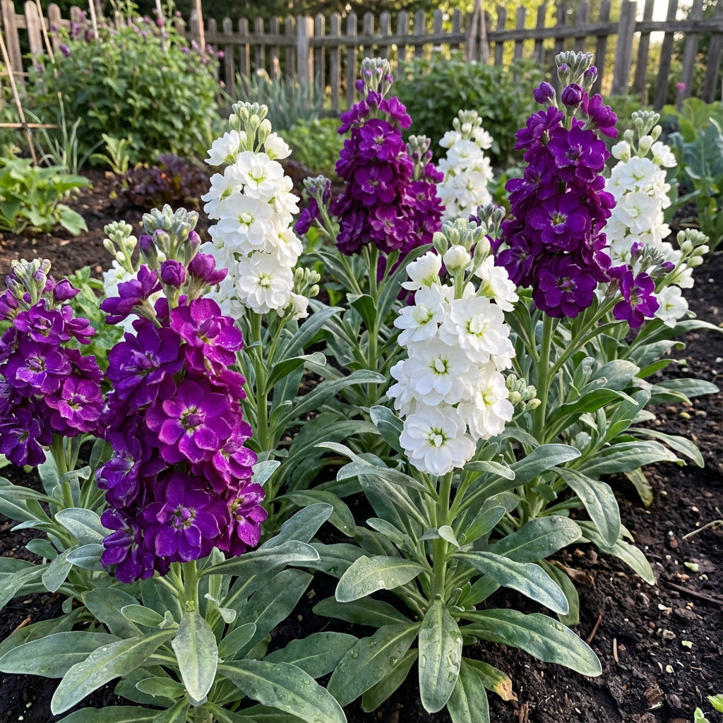 Purple & White Matthiola Incana Seeds for Easy Planting