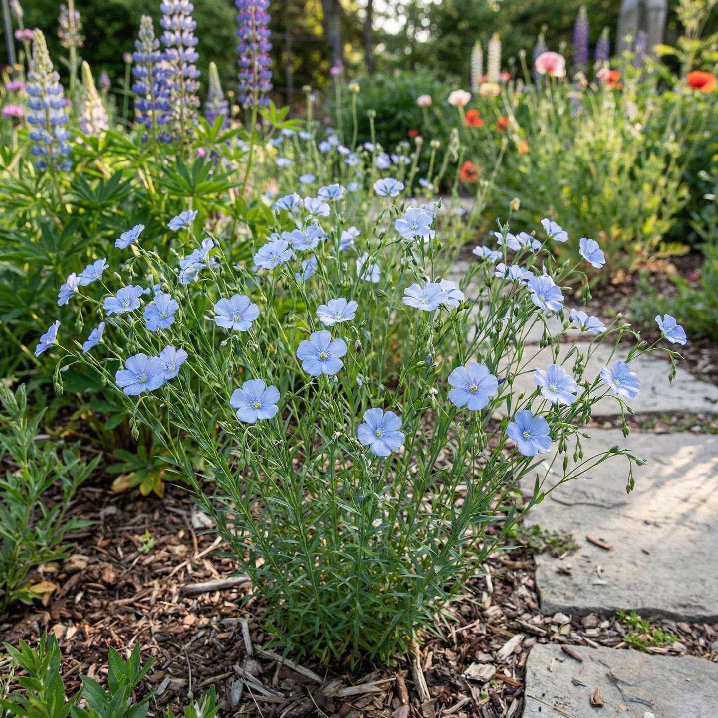 Linum Lewisii Blue Flower Seeds for Planting Collection