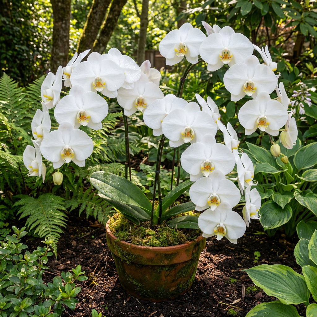 White Orchid Planting Seeds Perfect for Serene White Blooms in Home Gardens