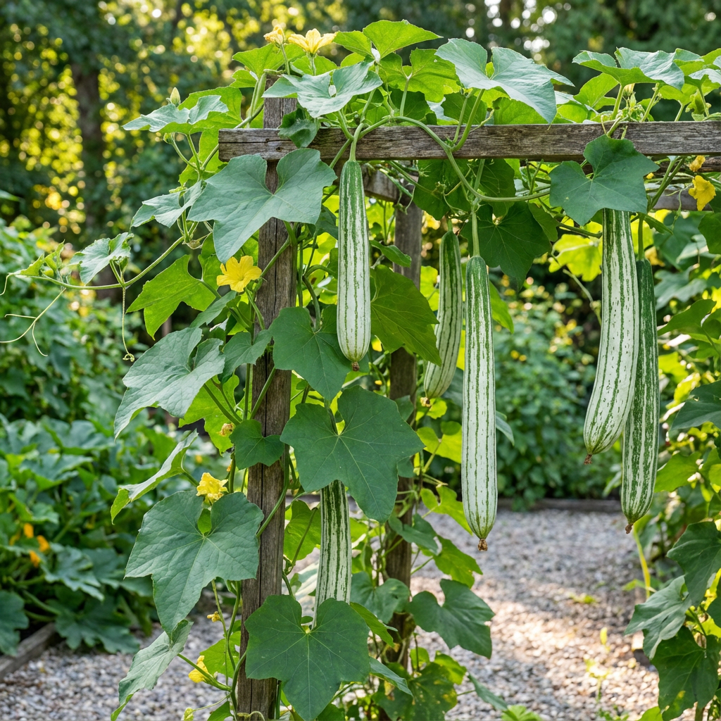 White Green Luffa Vegetable Seeds for Easy Planting